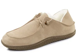 Gefütterte Herren-Slipper, Winterschuhe, mit Lammfell