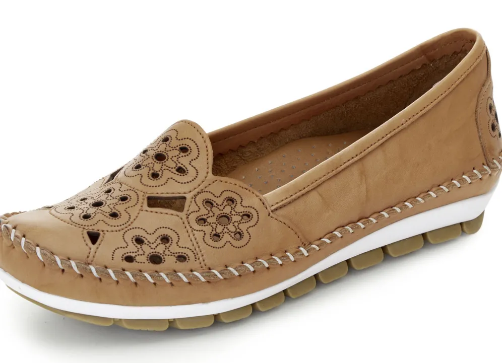 Gemini, leichte Damen-Slipper, Weite G, mit herausnehmbarem Fußbett