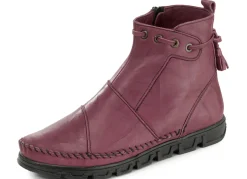 Gemini Mokassin-Stiefelette aus Rind-Nappaleder mit Knitter-Struktur