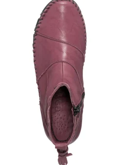 Gemini Mokassin-Stiefelette aus Rind-Nappaleder mit Knitter-Struktur