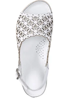 Gemini Sandale aus perforiertem, geprägtem Nappaleder