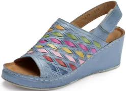 Gemini Sandalette mit raffinierten, bunten Flechtdurchzügen