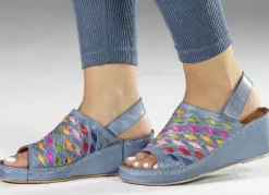 Gemini Sandalette mit raffinierten, bunten Flechtdurchzügen