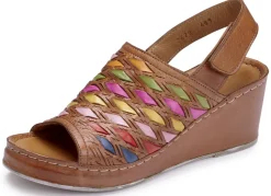 Gemini Sandalette mit raffinierten, bunten Flechtdurchzügen