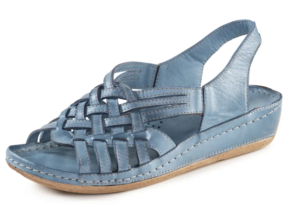 Gemini, schicke Damen-Sandalen, Weite G, mit Gummizug