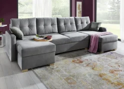 Gemütliche Wohnlandschaft mit Bettfunktion und 3 Bettkästen