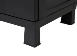 Geräteschrank Garage mit Holzlamellen-Effekt