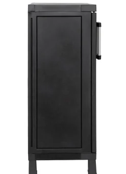 Geräteschrank Garage mit Holzlamellen-Effekt