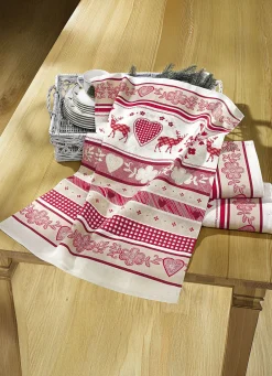 Geschirrtücher, 3er-Set, mit winterlichen Motiven