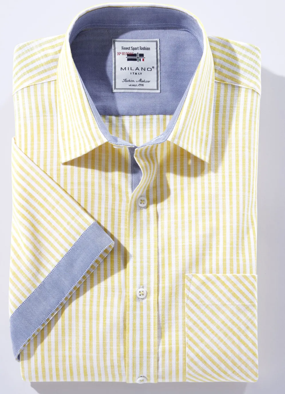 Gestreiftes "Milano Italy"-Hemd in 4 Farben