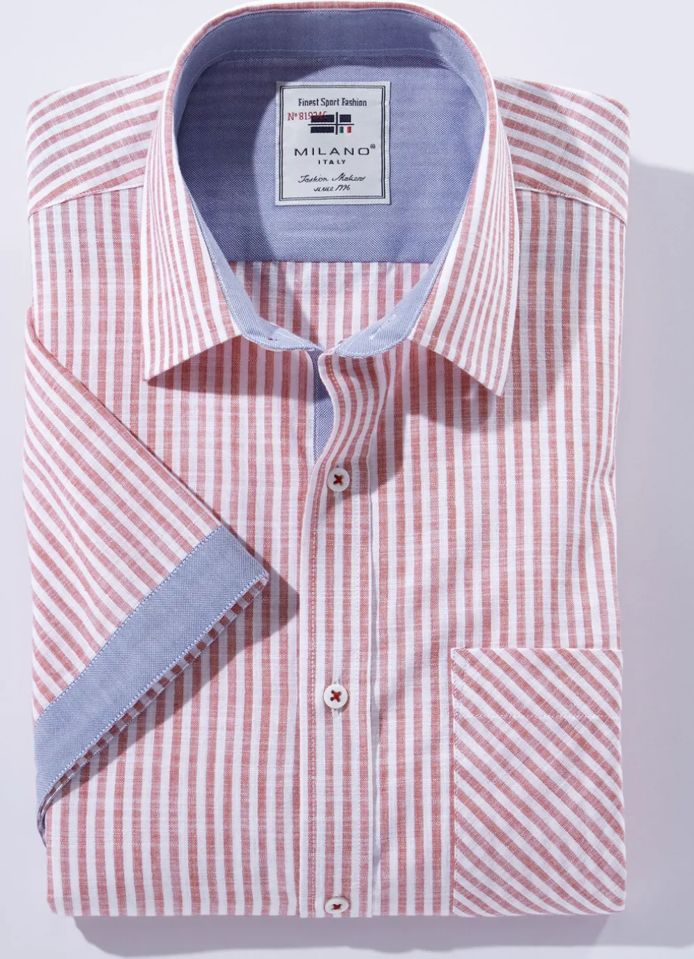 Gestreiftes "Milano Italy"-Hemd in 4 Farben
