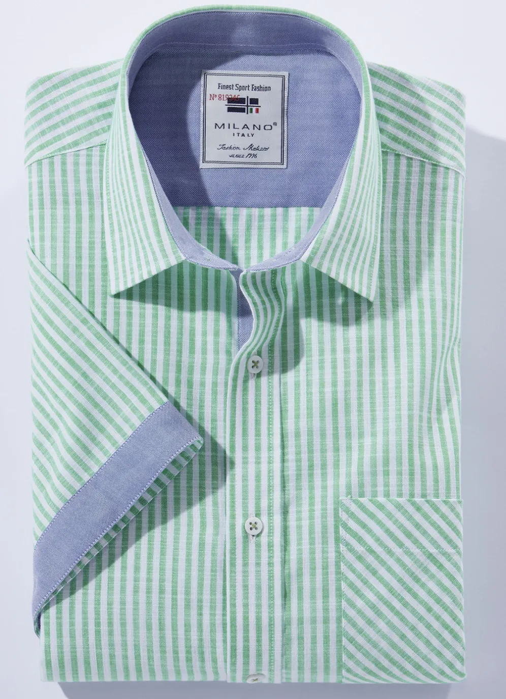 Gestreiftes "Milano Italy"-Hemd in 4 Farben