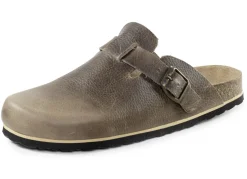 GINO GALANTE Clog aus schattiertem, genarbtem Rindleder