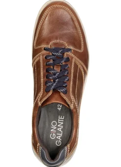 GINO GALANTE, klassische Herren-Schnürschuhe, mit blauem Besatz
