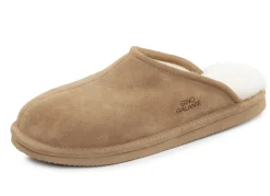 GINO GALANTE, trendige Herren-Hausschuhe, mit Lammfell