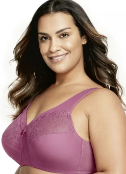 Glamorise Stütz-BH mit Spitze