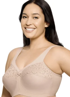 Glamorise Stütz-BH mit Stickereispitze