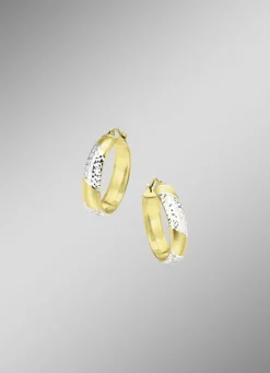 Glänzende Creolen in Bicolor