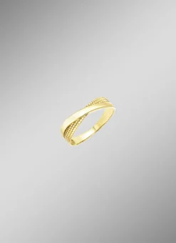 Glänzender Damenring aus Gold