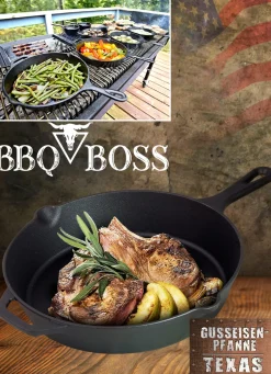 Gusseiserne Pfanne aus geschmiedetem Eisen