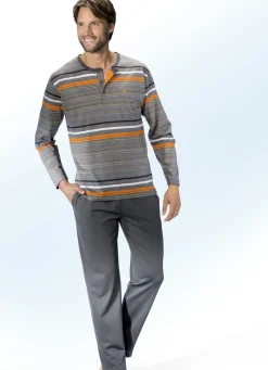 Hajo Klima Komfort Schlafanzug mit Knopfleiste