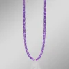 Halskette aus echten Amethyststeinen