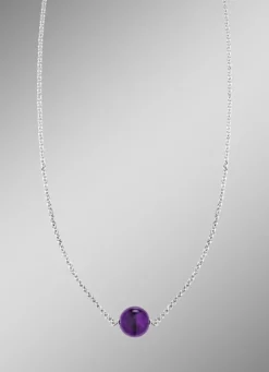 Halskette mit echt Amethyst