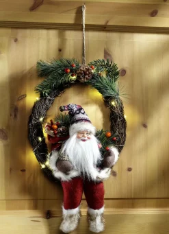 Handgefertigte Weihnachtsmann im Kranz