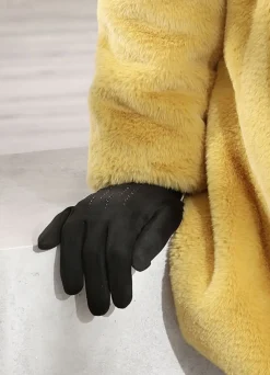 Handschuh mit edel funkelnden Glitzer-Applikationen