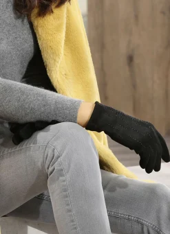 Handschuh mit edel funkelnden Glitzer-Applikationen