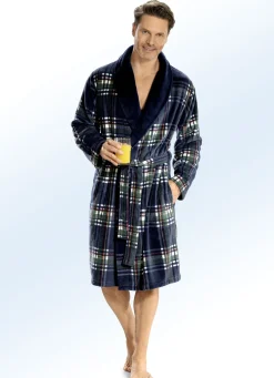 Hausmantel mit Schalkragen