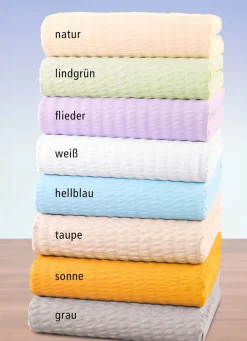 Hautfreundliche Seersucker-Spannbetttücher von Florella