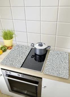Herdabdeckplatten Granit, 2er-Set