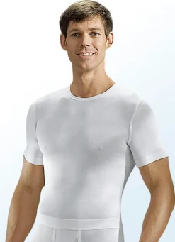 Hermko Dreierpack Schlupfjacken aus Feinripp, weiß