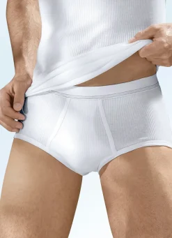 Hermko Viererpack Slips aus Doppelripp
