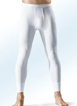 Hermko Zweierpack Unterhosen aus Doppelripp mit Eingriff, weiß