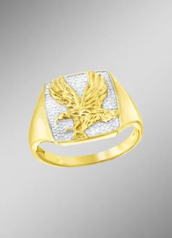 Herrenring Adler mit 3 Diamanten