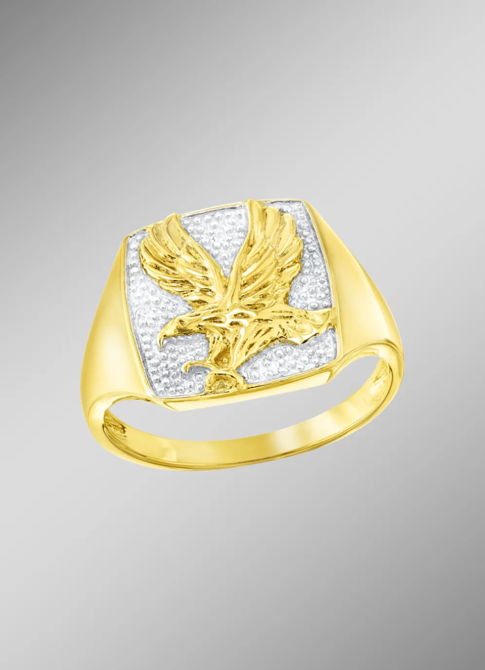 Herrenring Adler mit 3 Diamanten