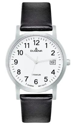 Herrenuhr mit Titangehäuse und Lederband