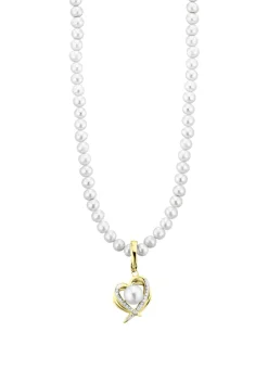 Herz-Anhänger mit Perlenkette