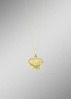 Herz-Anhänger mit strukturierter Vorderseite