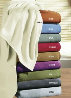 Hochwertige Schlafdecke, 2er-Set, mit Veloursband-Einfassung