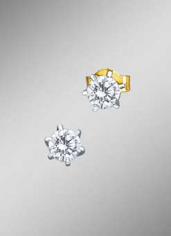Hochwertige Solitärohrstecker mit Brillanten