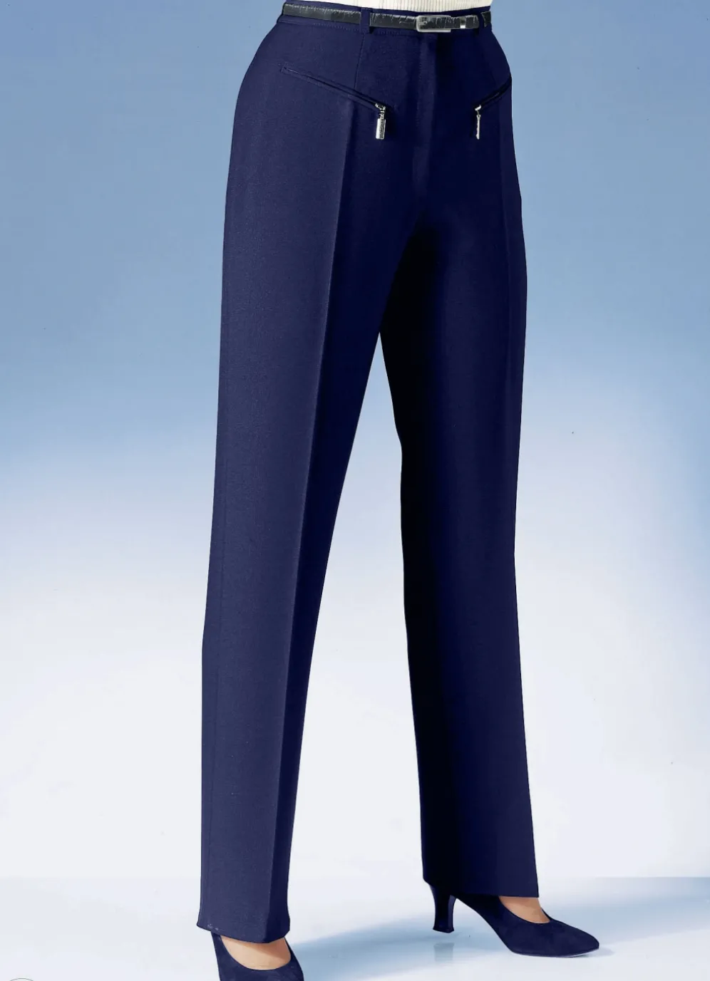 Hose mit paspelierten Reißverschluss-Taschen