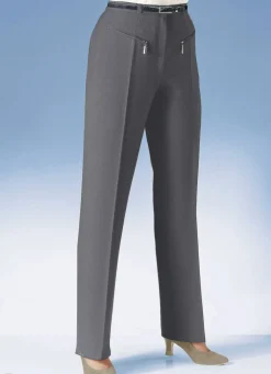 Hose mit paspelierten Reißverschluss-Taschen