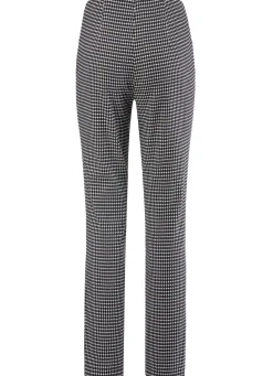 Hose mit trendiger Hahnentritt-Dessinerung