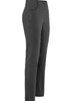 Hose mit trendiger Hahnentritt-Dessinerung