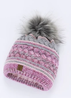 Interessante Damen-Mütze, mit Bommel