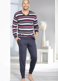 Interlock Schlafanzüge im Doppelpack mit Bündchenabschlüssen