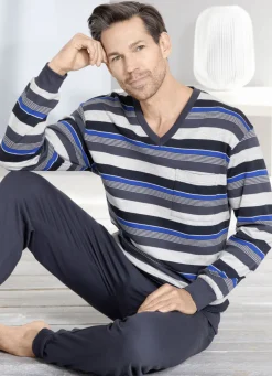 Interlock Schlafanzüge im Doppelpack mit Bündchenabschlüssen